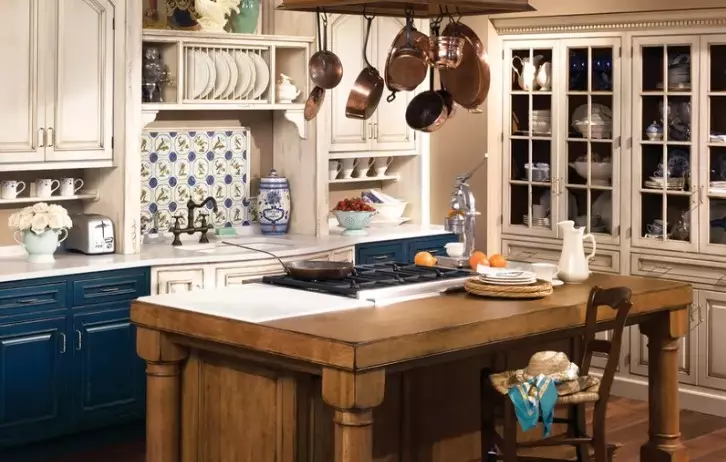 cocinas con isla rusticas